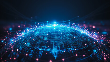 Abstract business network Around the world and charts and graphs with statistics to innovative analyze business potential and forecast future development of companies growth.