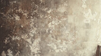 Fototapeta premium A monochrome feline perches on a windowsill adjacent to an aging painted wall