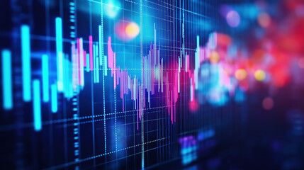 Fototapeta premium Business Chart, Bar Graph, With A Gradual Increase From Left To Right, Making Money
