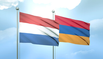 Netherlands and Armenia Flag Together A Concept of Relations