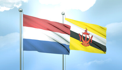 Netherlands and Brunei Flag Together A Concept of Relations