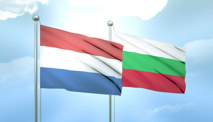 Netherlands and Bulgaria Flag Together A Concept of Relations
