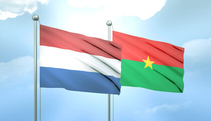 Netherlands and Burkina Faso Flag Together A Concept of Relations