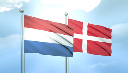 Netherlands and Denmark Flag Together A Concept of Relations