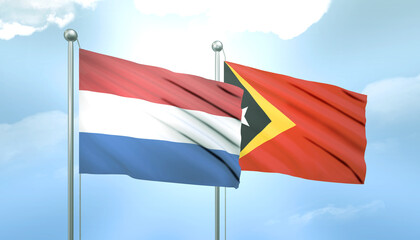 Netherlands and East Timor Leste Flag Together A Concept of Relations