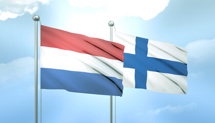 Netherlands and Finland Flag Together A Concept of Relations