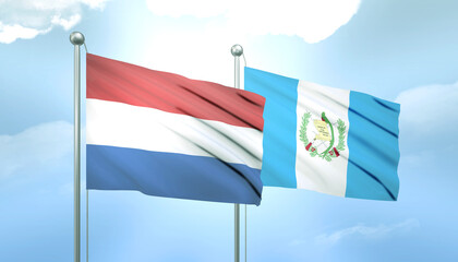 Netherlands and Guatemala Flag Together A Concept of Relations