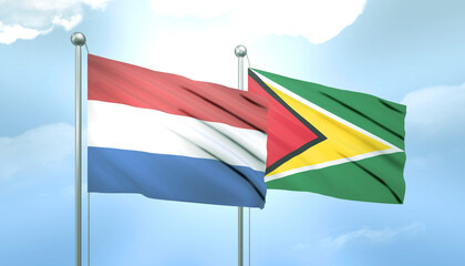 Netherlands and Guyana Flag Together A Concept of Relations