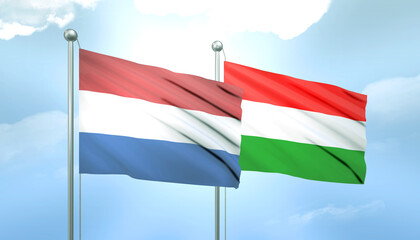 Netherlands and Hungary Flag Together A Concept of Relations