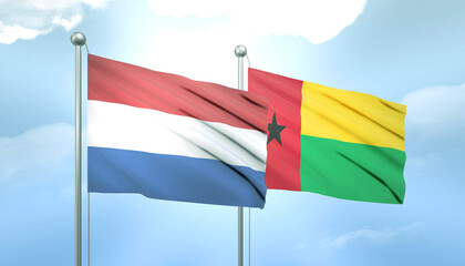 Netherlands and Guinea Bissau Flag Together A Concept of Relations