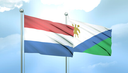 Netherlands and Lesotho Flag Together A Concept of Relations