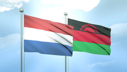 Netherlands and Malawi Flag Together A Concept of Relations