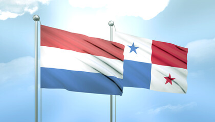 Netherlands and Panama Flag Together A Concept of Relations