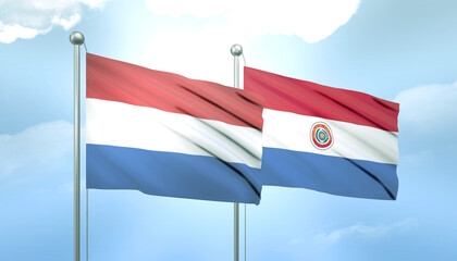 Netherlands and Paraguay Flag Together A Concept of Relations