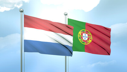 Netherlands and Portugal Flag Together A Concept of Relations