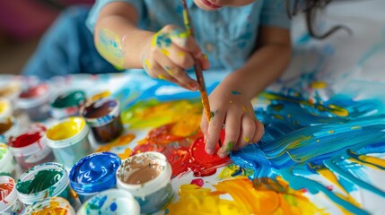 Obraz premium Kid artist painting