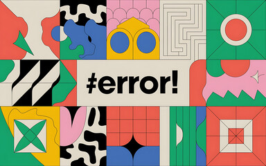 Abstract geometric shapes in pink and green  a modern design for social media   