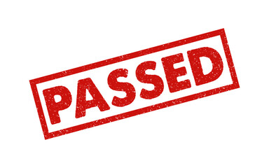 Passed red ink rubber stamp sign symbol seal badge grunge effect case investigation tampon certificate approved information insignia vignette