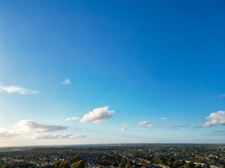 High Angle Footage of North Luton City of England UK. Aerial Footage Was Captured with Drone's...