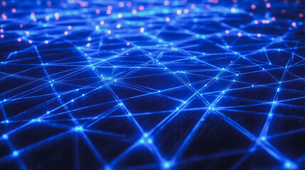 abstract business connection of line from nail node to node on world map background Innovation network points Earth's surface