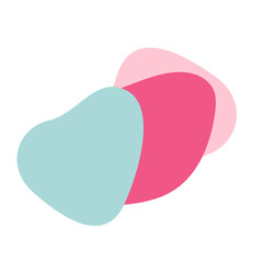 Abstract blob shape with pastel colors