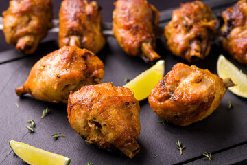 Delicious Grilled Chicken Drumsticks With Lime And Herbs