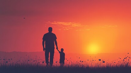 Obraz premium Father Bonding with Son: A Happy Hug and Kiss