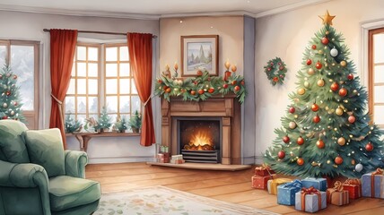 Christmas, Christmas tree, background, 2024, 2025, new year, festival, type 00007