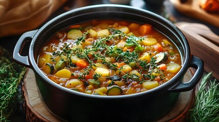 Vegetable stew with herbs
