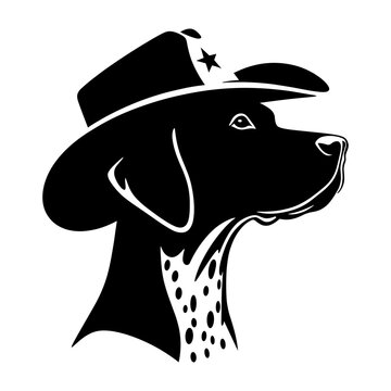 German Shorthaired Pointer in Cowboy Hat