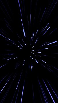 Vertical Hyperspace jump through the stars to a distant space