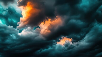 Dramatic Sky with Stormy Clouds
