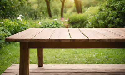 picnic table in the park Generated AI 