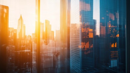 Cityscape View Through Glass