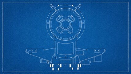 3D Rendered Rear Crankcase for Wright P-1 Cyclone Engine - High Precision Aerospace Component