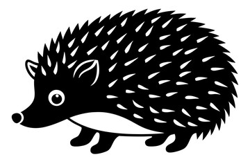 Vector cute cartoon Christmas animals set silhouette illustration.