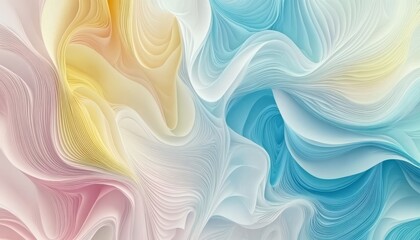Fototapeta premium Abstract swirling patterns in pastel colors showcasing fluid movement and texture