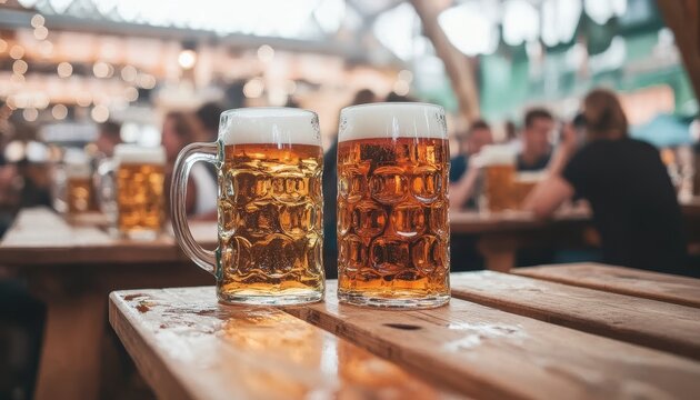 Enjoying craft beer in a lively brewery during a bustling evening gathering