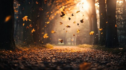 Autumn Leaves Falling