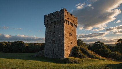 An enchanting archer tower surrounded by colorful flowers invites joyful moments