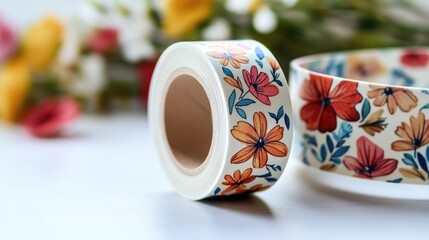 Floral Pattern Washi Tape for Planners Journals Crafts and DIY Projects