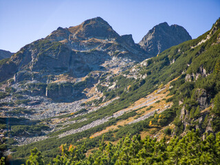 Landscape of Rila Mountain near Malyovitsa peak, Bulgaria