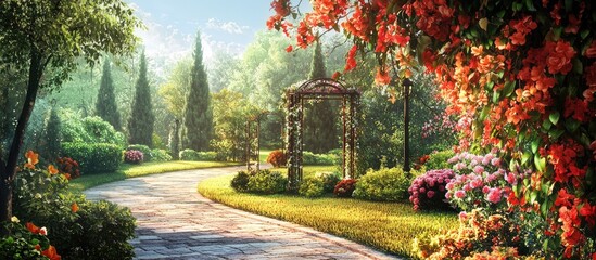 Obraz premium Garden Decoration Background