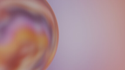 Abstract Colorful Grainy 3D Sphere with Flowing Gradient Background