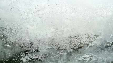 Obraz premium Textured surface of a misted window glass with water droplets on a cloudy and foggy day