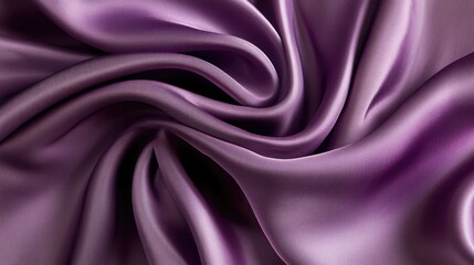 Elegant folds of smooth purple silk fabric showcasing a luxurious texture embodying fashion and textile concepts