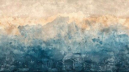 Vintage watercolor paper texture, faded and worn, with subtle blue and grey hues