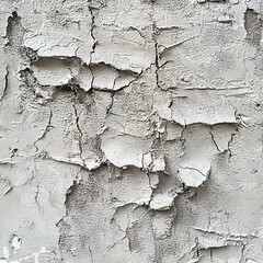 Obraz premium Close-up of paint chipped wall with black cat perched