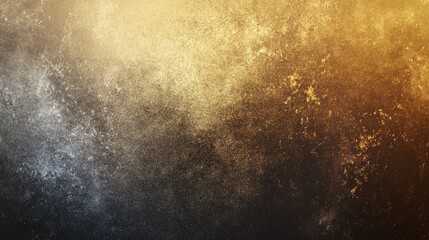 Obraz premium Grainy gradient background with gray brown golden and yellow hues featuring glowing light and textured noise for banner or poster design