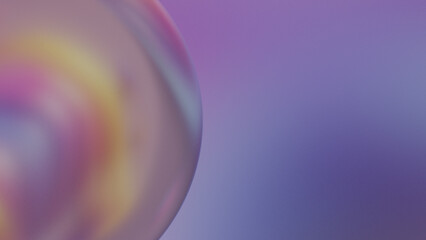 Abstract Colorful Grainy 3D Sphere with Flowing Gradient Background